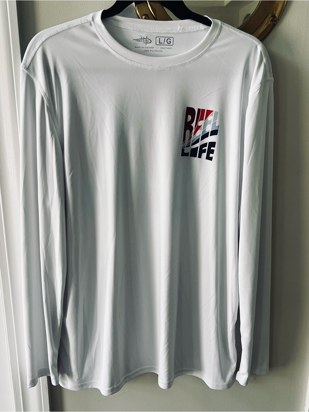 Reel Life Men's Jax Beach Long-Sleeve UV Protection Tee - White